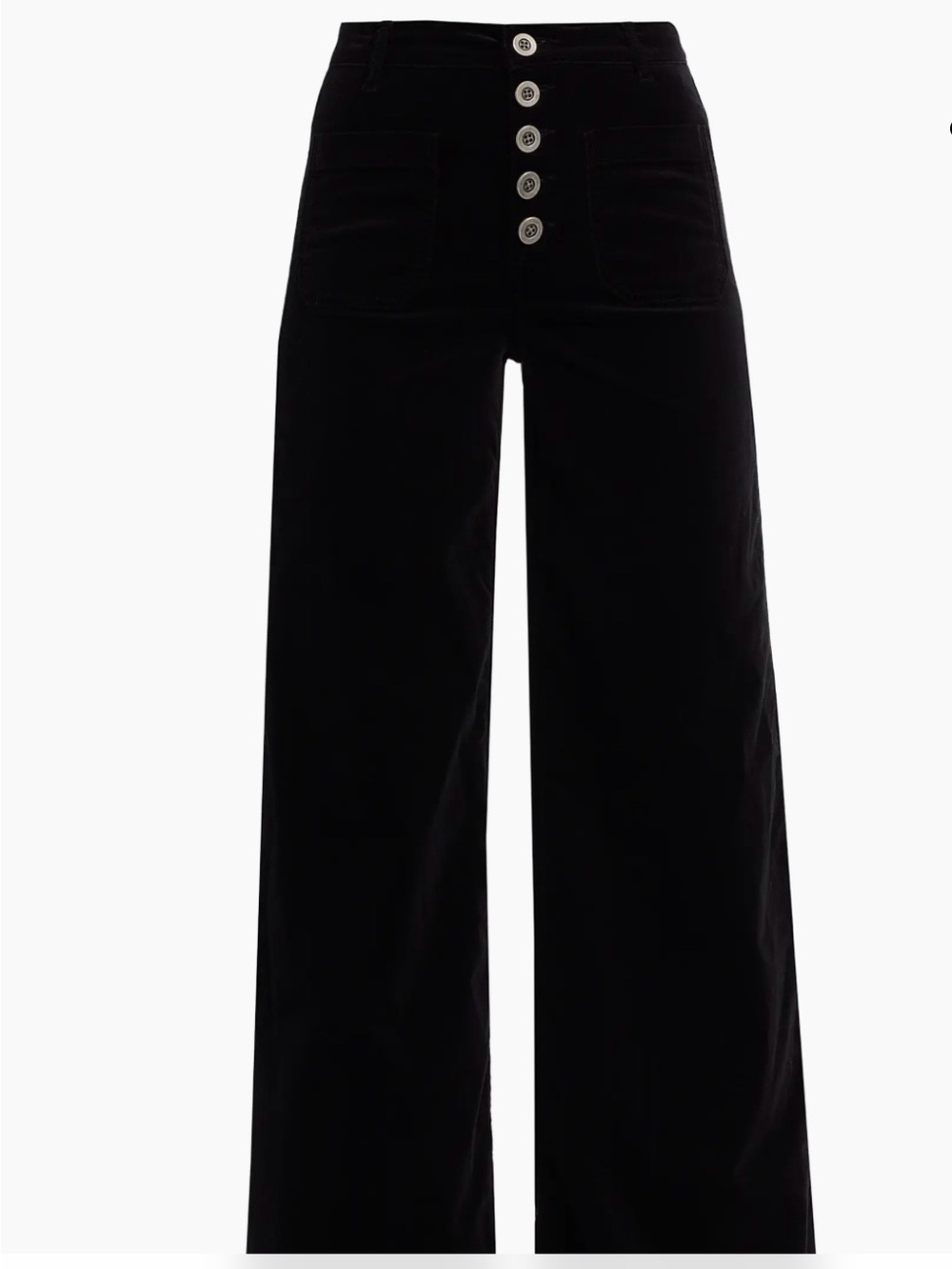 Ramy Brook Women's Black Velvet Cindy Wide-Leg Pants Size 28. A-2